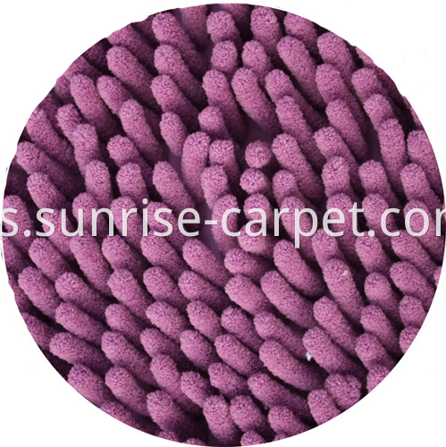 Chenille Rug with Microfiber purple